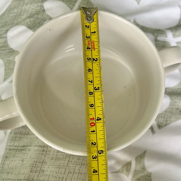 Vintage Cottagecore Rustic Retro Ceramic Onion Soup Farmhouse Bowl Mug Handles - Picture 7 of 8